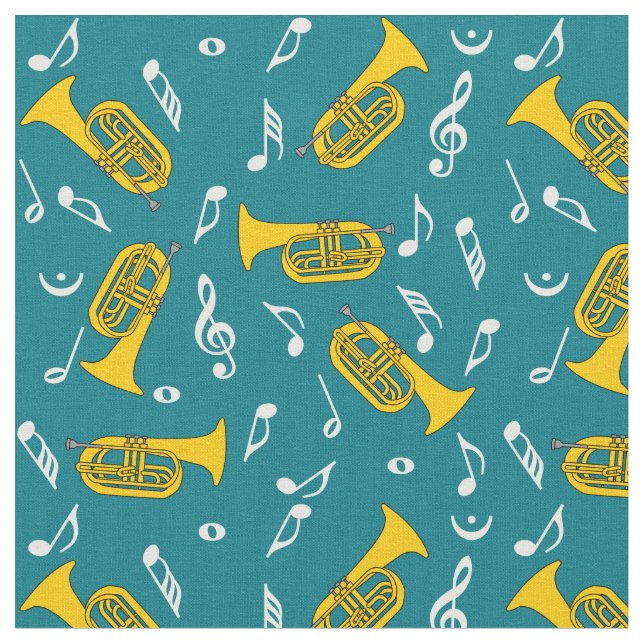Tissu Notes musicales Baritones (Fermer)