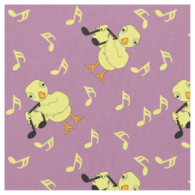 Tissu Notes musicales Chick (Fermer)