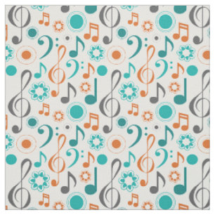 Tissu Notes musicales Orchestre de musique de basse bass