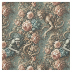 Tissu Nous Beast Ce Soir - Carrelage Classique Gothique