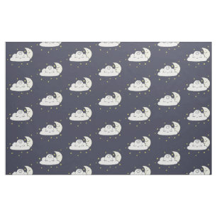 Tissu Nuage et lune