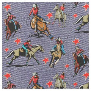 Tissu occidental de conception de chevaux