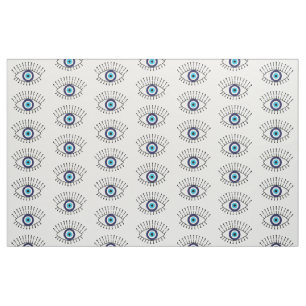 Tissu Oeil mal avec cils Lucky Symbole Motif