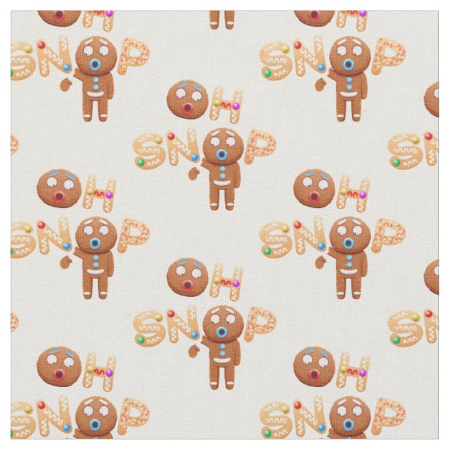 Tissu Oh snap drôle pain d'épices homme Noël (Fermer)