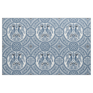 Tissu Oiseaux byzantins indigo