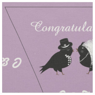 Tissu Oiseaux de chambre de mariée personnalisés do-it-y