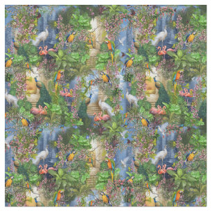 Tissu Oiseaux du Paradis Conception répétée