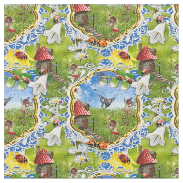 TISSU OISEAUX-ÉCHES ET BOUTEILLES (Fermer)