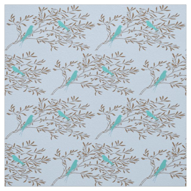 Tissu Oiseaux et branches (Échantillon)