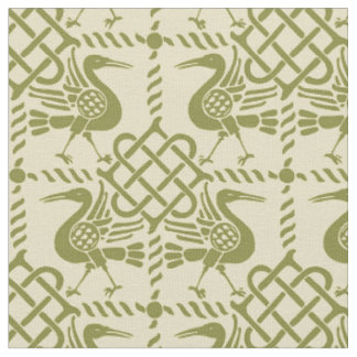 Tissu Oiseaux et noeuds de renouveau gothique