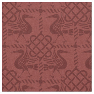Tissu Oiseaux et noeuds de renouveau gothique