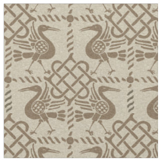 Tissu Oiseaux et noeuds de renouveau gothique