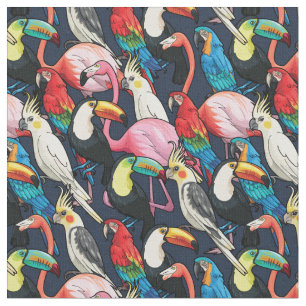 Tissu Oiseaux exotiques