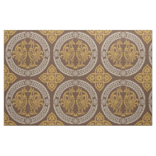 Tissu Oiseaux médiévaux, Ambre