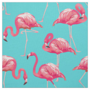 Tissu Oiseaux roses de flamant sur l'arrière - plan de