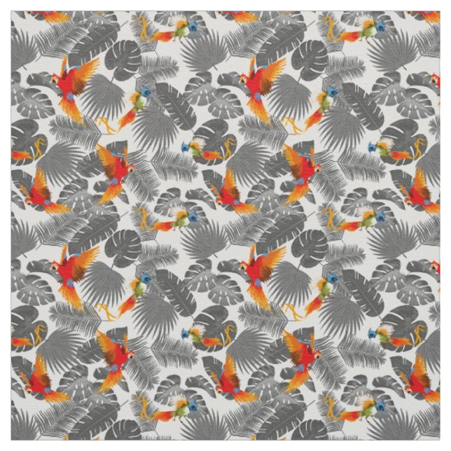 Tissu oiseaux tropicaux (Échantillon)