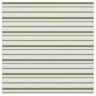 Tissu Olive foncé Vert & Blancs de couleur