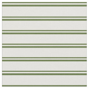 Tissu Olive foncé vert et crème de menthe rayures coloré
