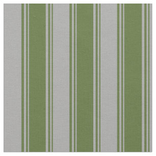 Tissu Olive foncé vert et gris foncé Motif des rayures