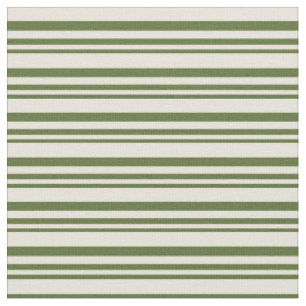 Tissu Olive foncé Vert et Motif beige