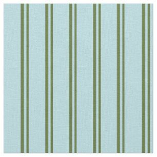 Tissu Olive foncé vert et Motif bleu poudre