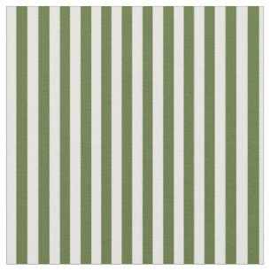 Tissu Olive foncé vert et Motif de crème à la menthe