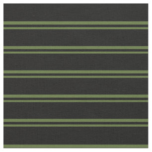 Tissu Olive foncé vert et noir coloré Motif
