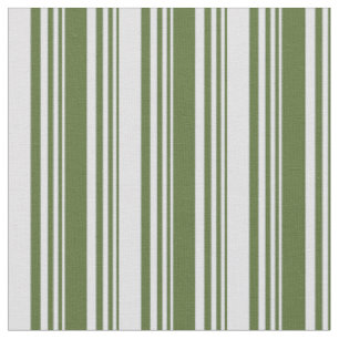 Tissu Olive foncé vert & Lavande Motif rayé/lin