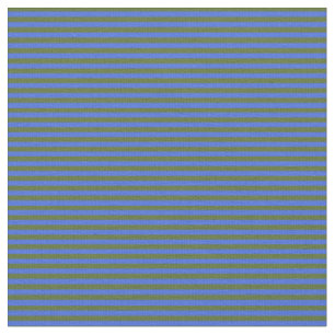Tissu Olive foncé Vert & Royal Bleu Motif rayé