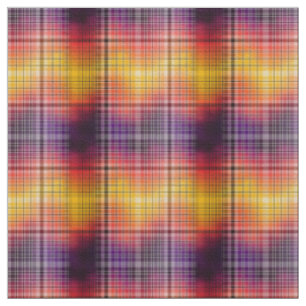 Tissu Ombre Plaid dans les couleurs du coucher de soleil