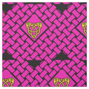 Tissu Or/armure de rose/noir, diamant, heartknot