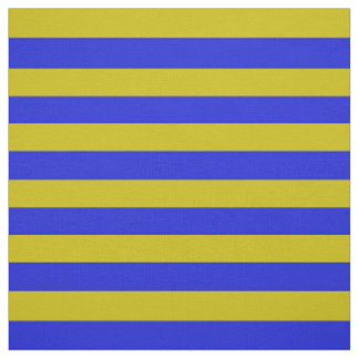 Tissu Or foncé, maille bleue royale, rayures