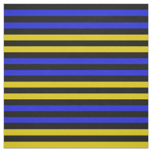 Tissu Or jaune, Royal Blue, point noir de minuit
