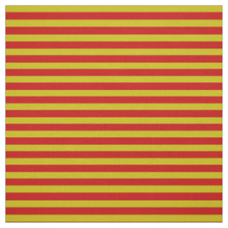 Tissu Or sombre, maille rouge vif, rayures