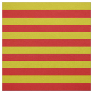 Tissu Or sombre, maille rouge vif, rayures