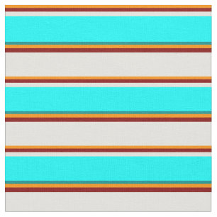 Tissu Orange foncé, Maroon, Jaune clair, Cyan, Cyan fonc