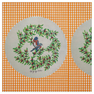 Tissu Orange plaid Western Bluebird Fabric