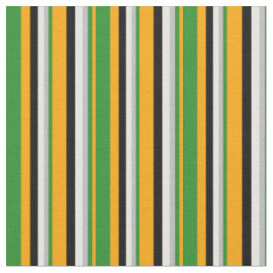 Tissu Orange, vert forestier, gris, blanc et noir
