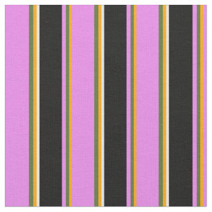 Tissu Orange, Vert olive foncé, Violet, Noir & Blanc
