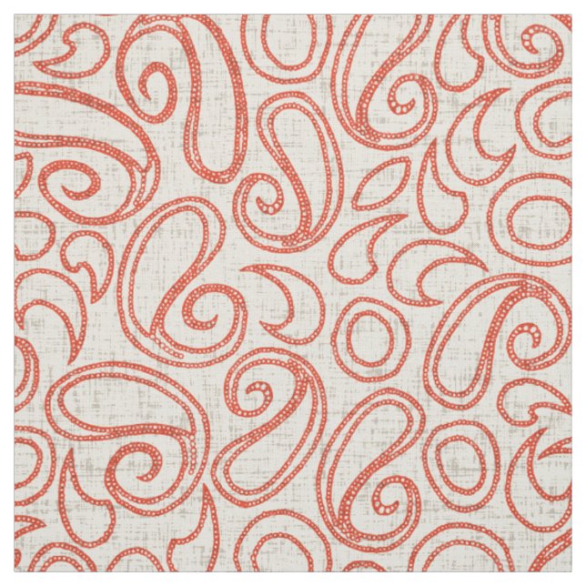 Tissu orange ziya (Échantillon)