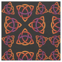 Oranges Motifs et pourpre du Triquetra celtique su