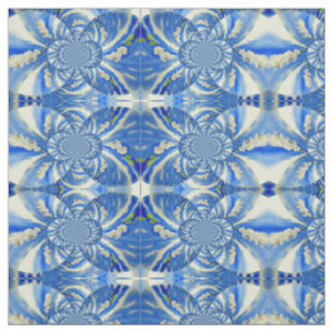 Tissu Orchidée aquarelle peinture, Nuages Mandala