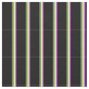 Tissu Orchidée, bisque, verte et Motif noire