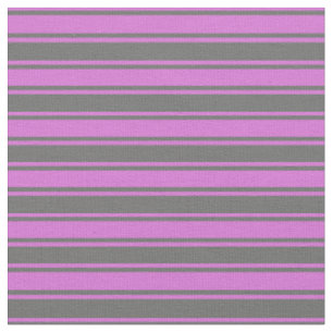 Tissu Orchidée & Dim Gris Lignes/Motif de bandes