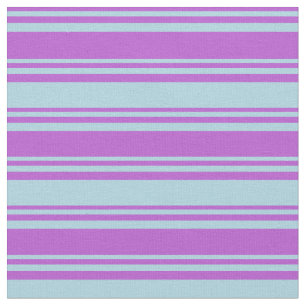 Tissu Orchidée et bleu clair Motif rayé/à linge