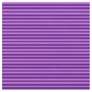 Tissu Orchidée et Indigo Colorée Lignes/Motif de bande