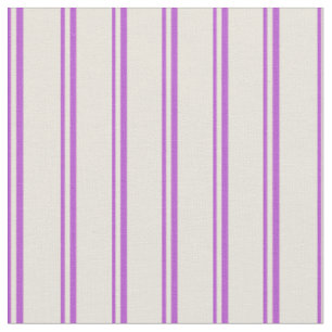 Tissu Orchidée et lignes/bandes beiges Motif