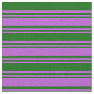Tissu Orchidée et Motif vert foncé