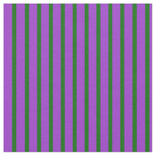 Tissu Orchidée foncée et rayures de couleur vert foncé