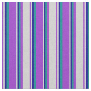 Tissu Orchidée foncée, gris clair, bleu foncé et cyan fo